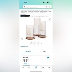 Hurricane candle holders (3) - new in box.